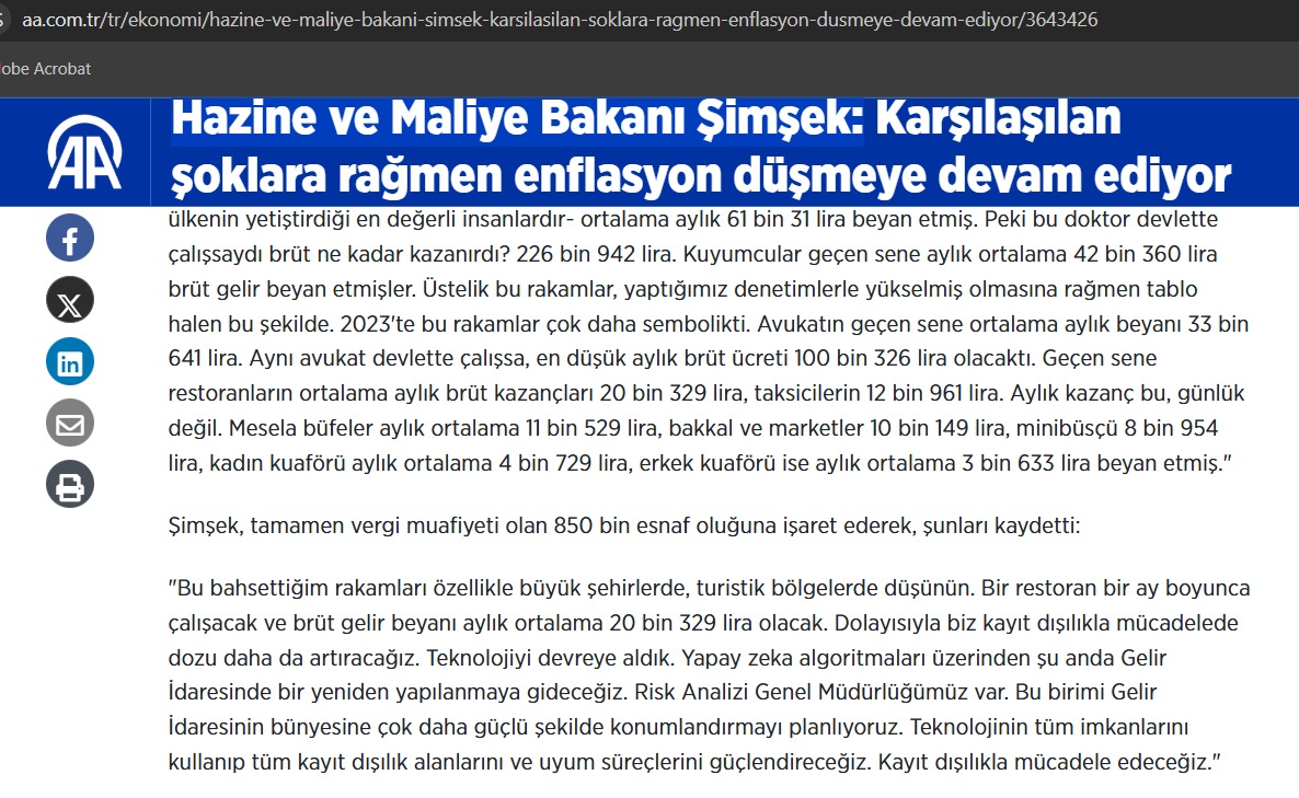SedatAtlas79's tweet image. Brüt değil, gerçekleri konuşalım!

Hazine ve Maliye Bakanı Sayın Mehmet Şimşek’in açıkladığı meslek gruplarına ait gelir beyanları, bazı mecralarda çarpıtılarak servis edilmektedir.

🔍 Ancak bilinmelidir ki:
Açıklanan rakamlar brüt gelirlere aittir. Bu tutarlardan henüz:

%35’e…