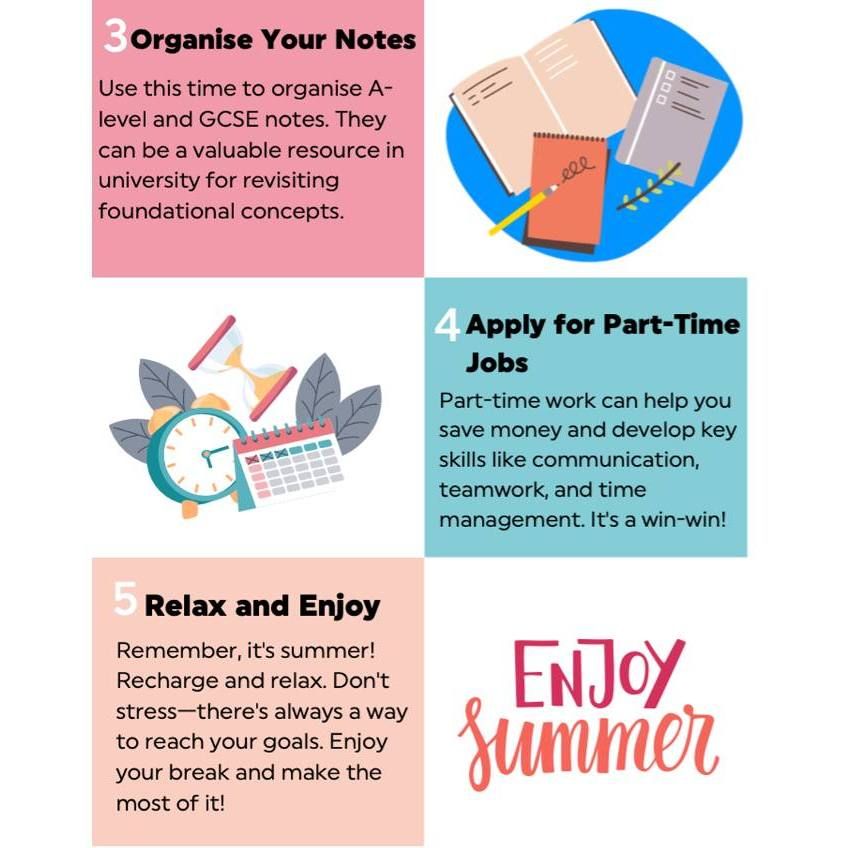 A-level students! How can you make the most out of your summer? 

Here are 5 top tips to help you get ahead for the next academic year. What do you want to achieve this summer?
#summer #alevels #toptips