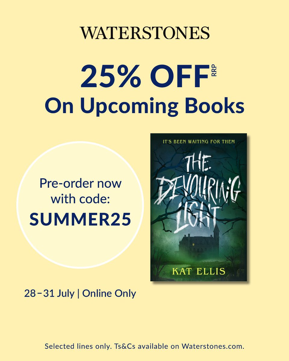 📚 Get 25% OFF pre-orders on some of our most well-loved books and exciting new favourites – exclusively on the Waterstones website and app!
🗓️ Offer runs from 00:01 Monday 28th July to 23:59 Thursday 31st July.
✨ Just use code SUMMER25 at checkout.
#WPreorder