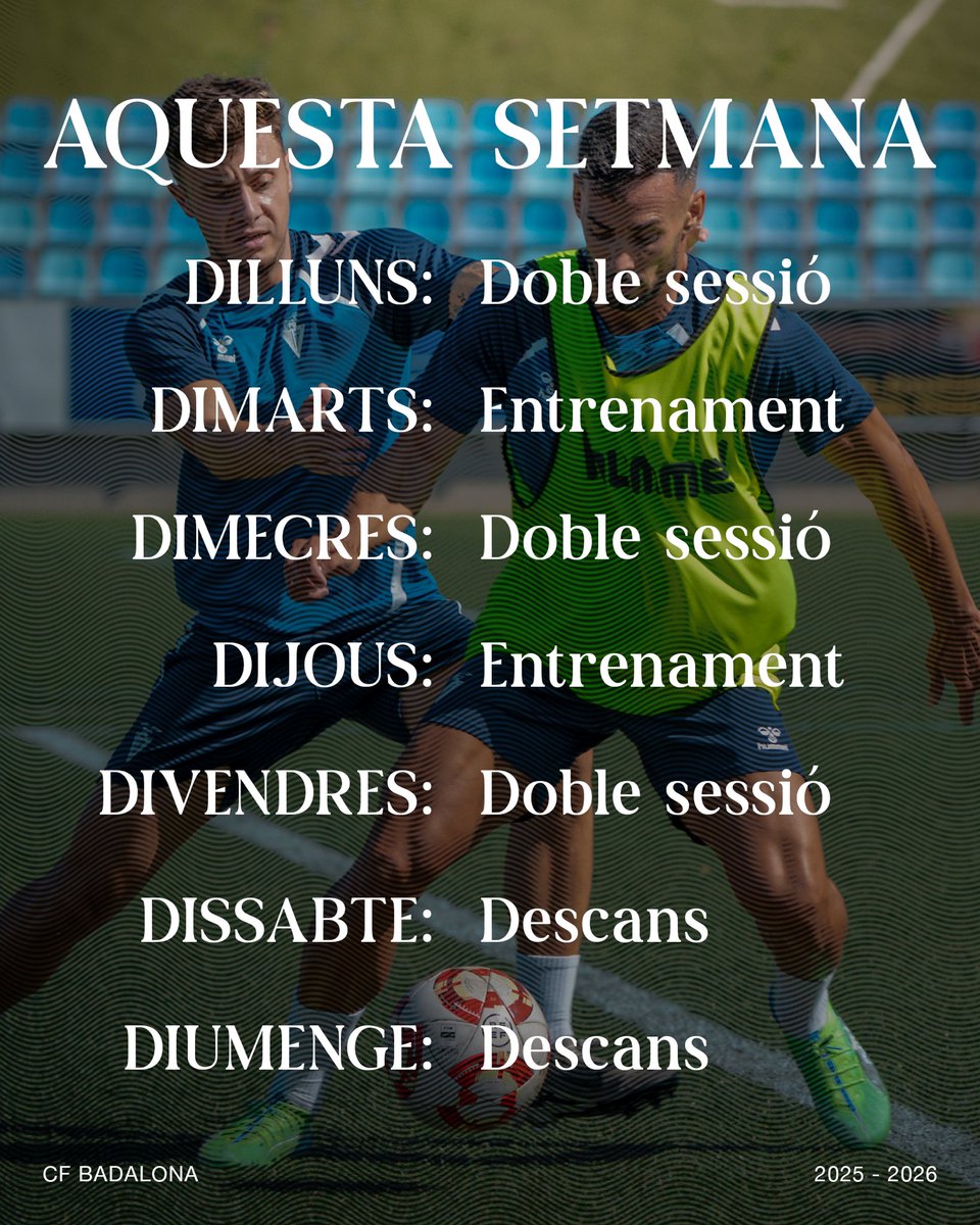 💪 El planning d’aquesta setmana