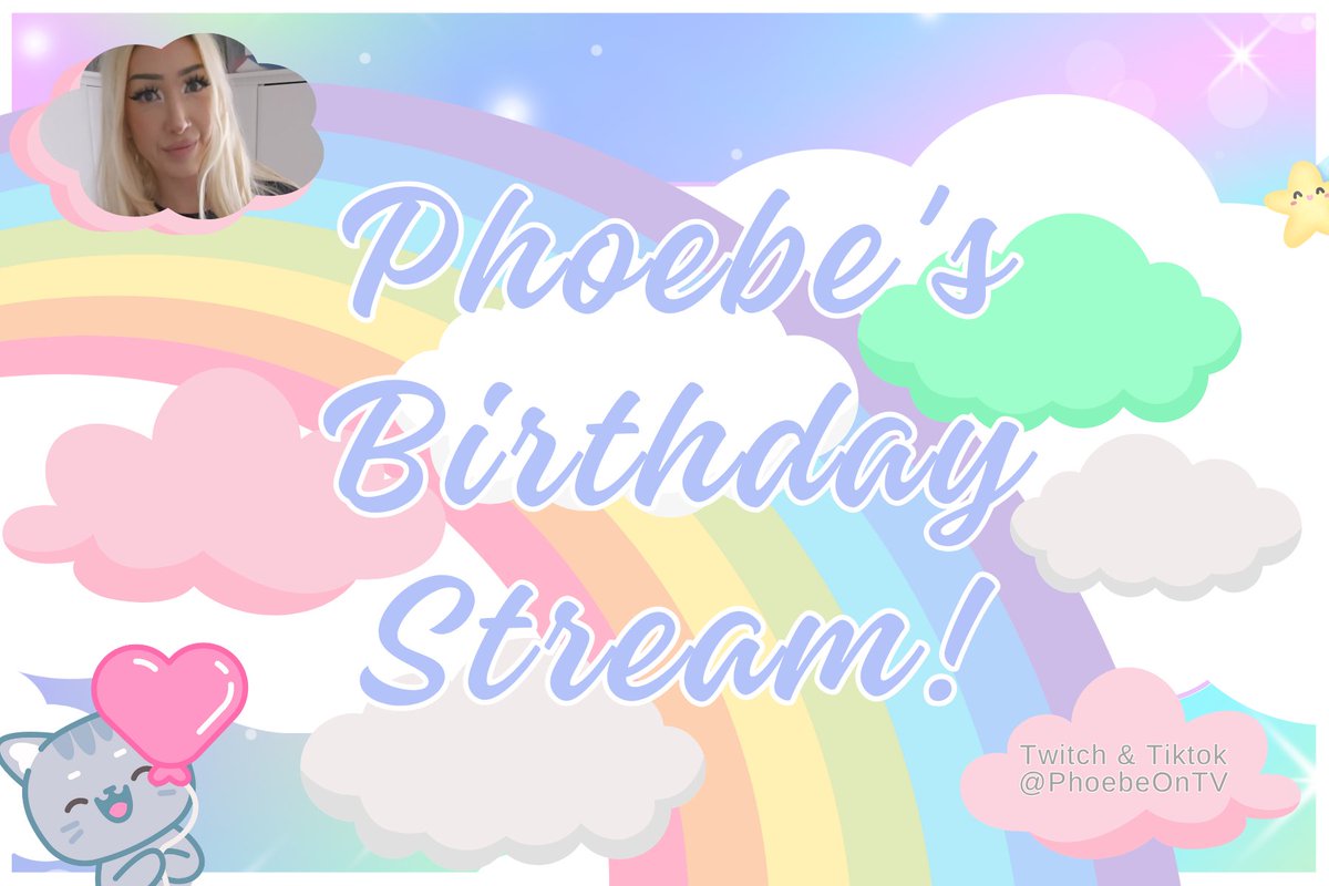 PhoebeOnTV's tweet image. IT'S TODAY, MONDAY! 🥳🥳🥳
The pre-birthday birthday stream!
12pm-4pm BST.
Words on stream interval.
5pm-late BST.
(Interval because I have an interview and times are hard!)
