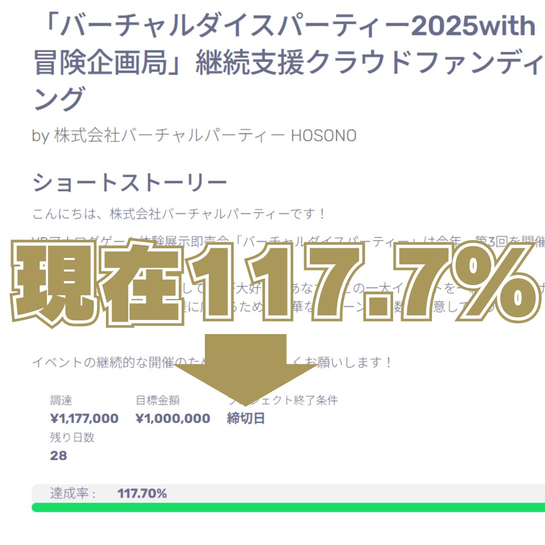 virtualparty_co's tweet image. #VDP2025応援CF は現在117.7%、100％達成したあともチャレンジは続きます！　是非6種類の衣装を実現したい！

150%では #VRChat 用アバター対応のテック＆サイバーな斜歯忍軍の衣装が追加！
#TRPG シナリオにはココフォリア用ルーム対応をします！

クラファンサイトはこちら
rocket.vazar.jp/product/vdp202…