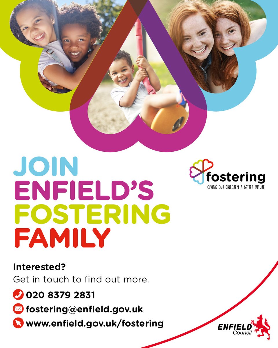 EnfieldCouncil's tweet image. We’re looking for foster carers to offer a happy, healthy and safe home for children in Enfield.
Find out more at orlo.uk/qTP9c