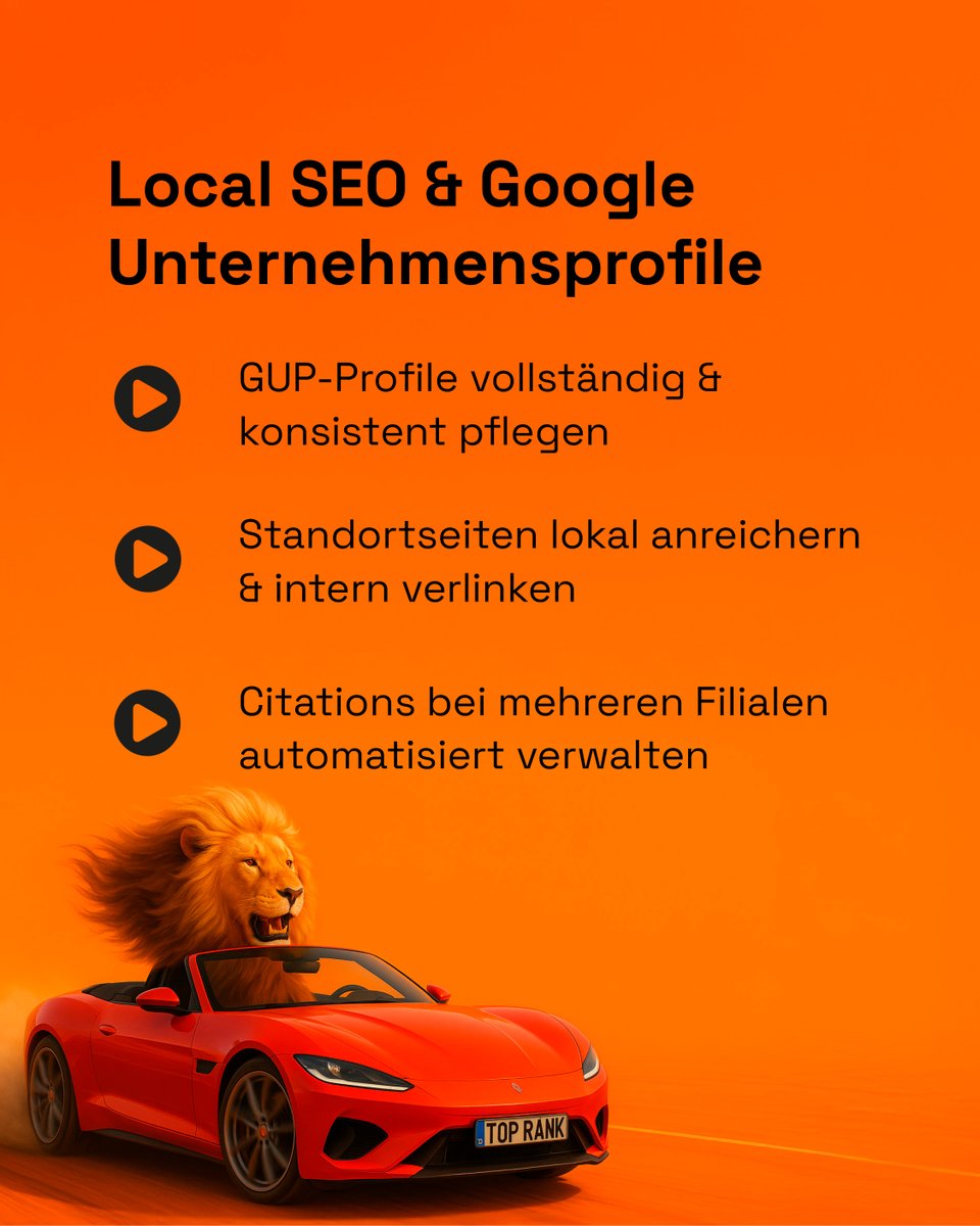 SEO für Automotive: Skalierbar und strukturiert

Der neue Blogartikel analysiert, was jetzt funktioniert – und wie Automotive SEO skalierbar bleibt.

🔗 Link: zurl.co/A0fmV 

#automotiveseo #lokaleseo #suchmaschinenoptimierung