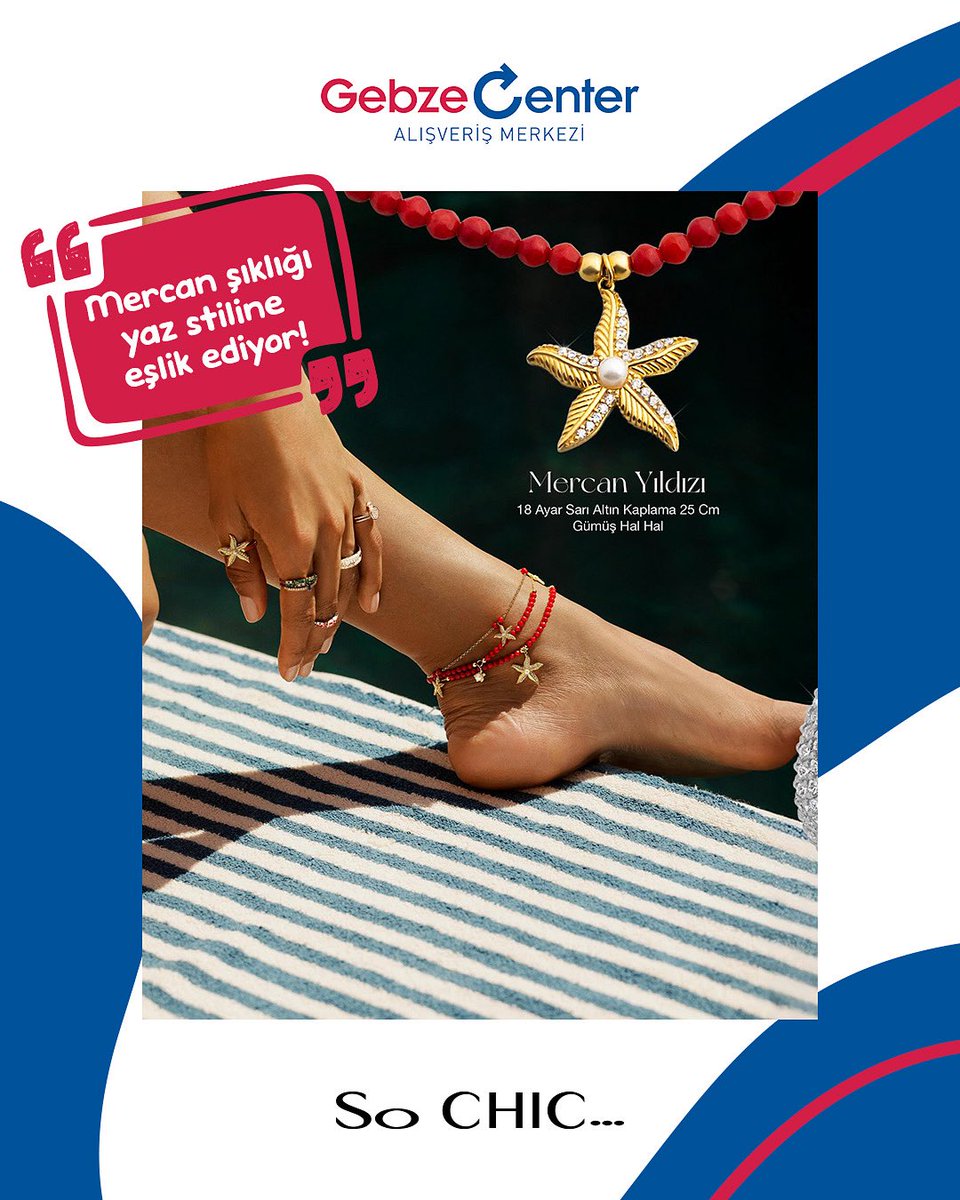 Halhal ve yüzük uyumunla plajda da şehirde de So Chic uyumunu yansıt! ✨✨

#gebzecenter
