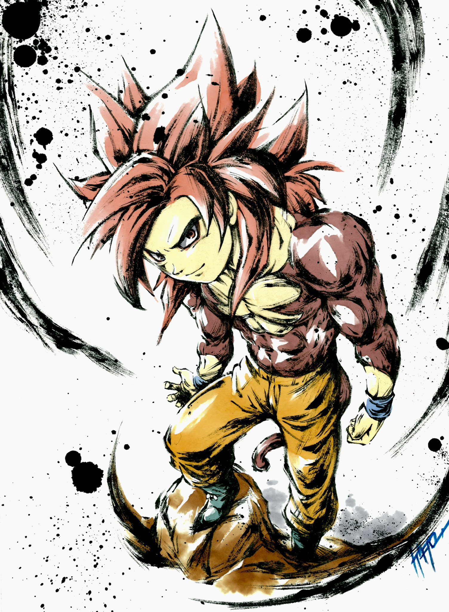 PSA10ドラゴンボール墨絵4枚連番 PSA10】4連番 墨絵 パラレルかめはめ波他ドラゴンボール烈火の闘気