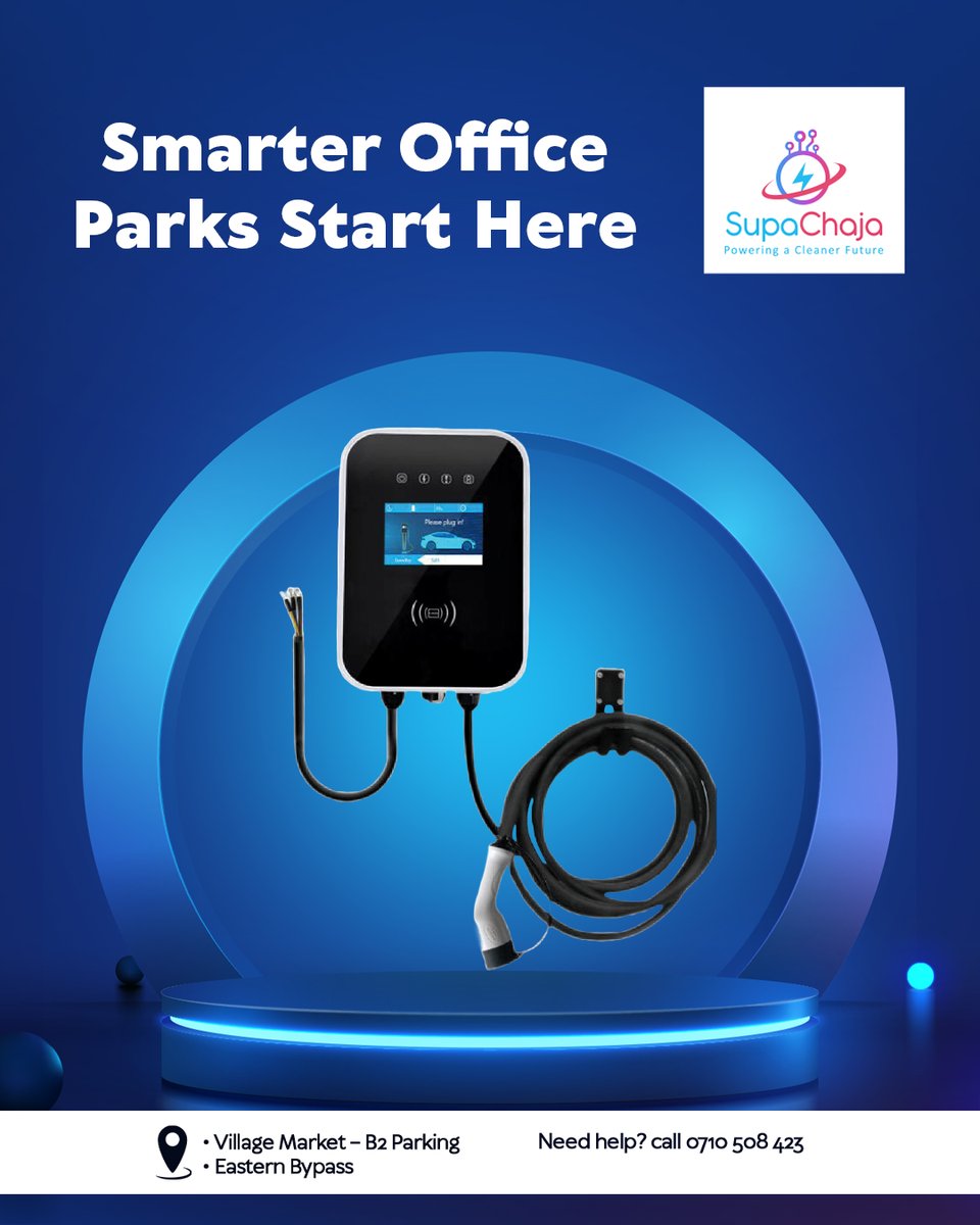 Cleaner commutes start with businesses making bold moves. Our wallboxes bring smart EV charging to offices and real estate developments, complete with admin dashboards and WiFi/Bluetooth connectivity. Upgrade your parking today. #SupaChaja #PoweringACleanerFuture