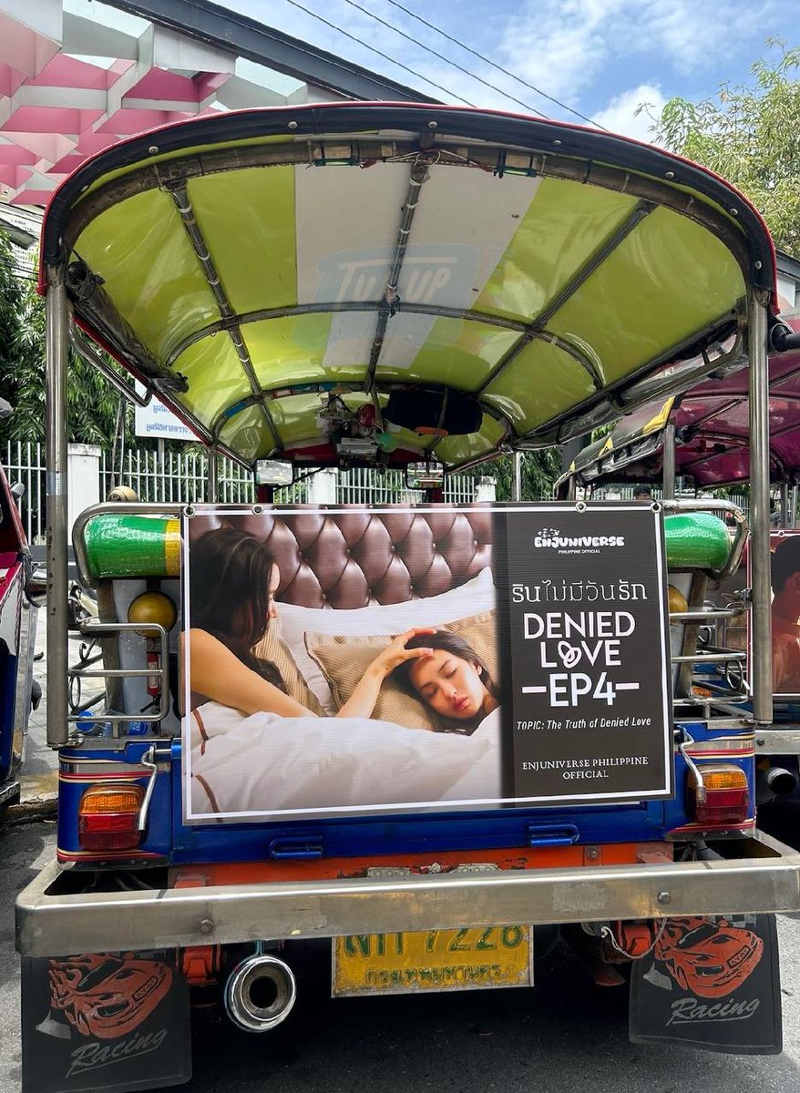 EnJuniverse's tweet image. 📢 Our TukTuk is officially on the move!
The Denied Love the series  are now running across the city! 🚨💙

Let’s spread the love for Khem and Rin — one street at a time.
If you spot it, don’t forget to snap a pic and tag us! 📸🛺  

 Running Date : July 28 - August 3 
Route :…