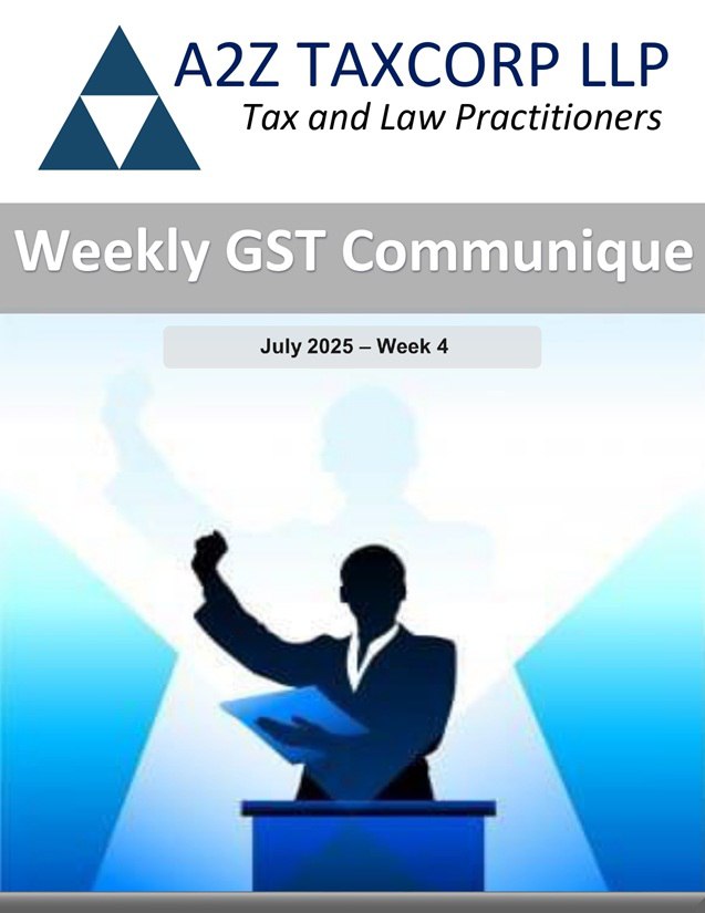 BimalGST's tweet image. 🔰 Weekly GST Communique dated July 28, 2025
✅ Highlights of recent updates and important judgments of last week in the field of indirect taxation and direct taxation.
🔖 For Complete Newsletter: a2ztaxcorp.net/wp-content/upl…