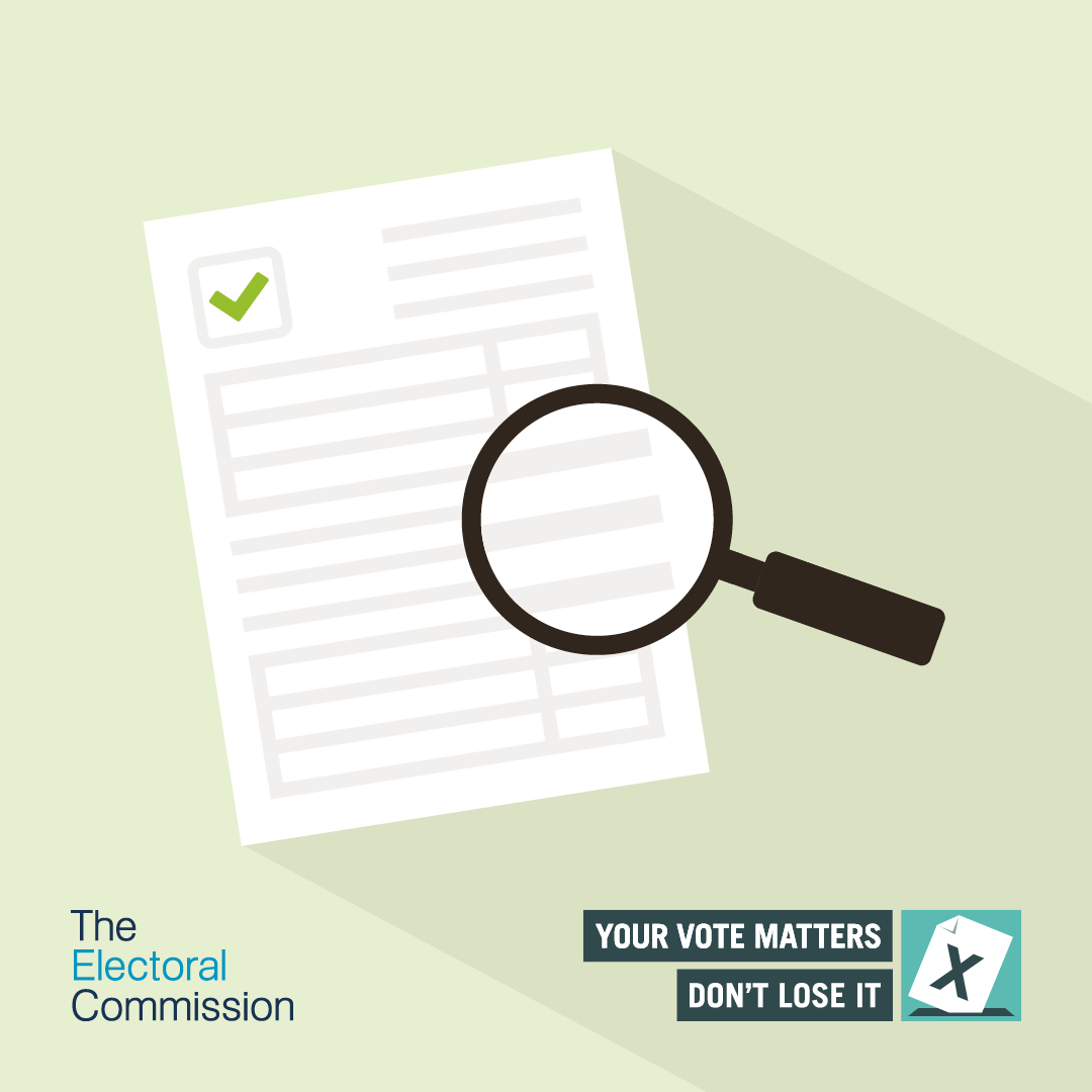 We’re contacting all households over the next few months to make sure the electoral register is up to date. Forms will be delivered between 28 July-5 Sept. When you receive your letter, just follow the instructions and ensure you're registered and ready to vote.