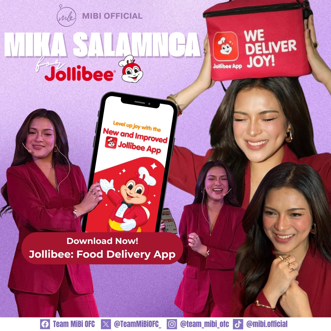 TeamMiBiOFC_'s tweet image. ORDER IN THE NEW JOLLIBEE APP! ❤️

Download the &quot;Jollibee: Food Delivery App&quot; from Google Play Store or App Store.

Thank you @Jollibee for having Mika as your new endorser for Jollibee: Food Delivery App ✨

MIBI BOOKED AND BLESSED
#MiBi @mikslmnc @Jollibee