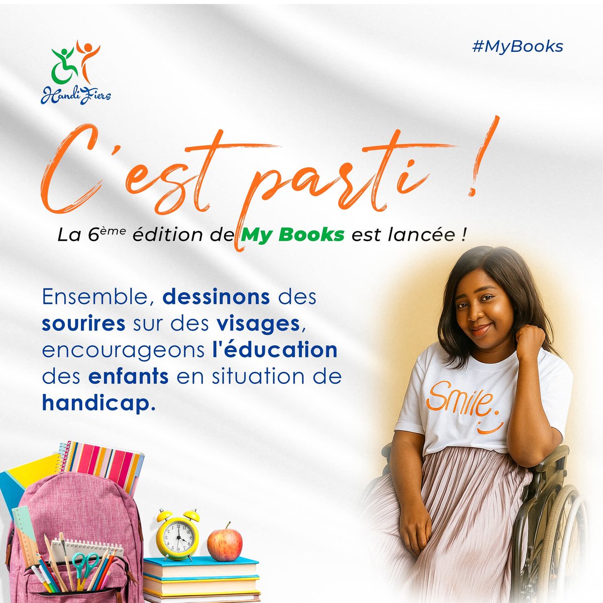 Chaque enfant mérite les mêmes chances de réussir, peu importe ses différences.

Derrière chaque manuel offert, la conviction qu'un enfant qui rêve, qui a soif d'apprendre ne devrait pas être freiné par son #handicap.

#MyBooks
#HandiFiers  #EnsembleNousPouvons #Inclusion