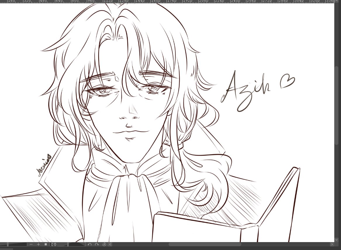 erasterios's tweet image. The lines,,, his hair was fun to draw ngl