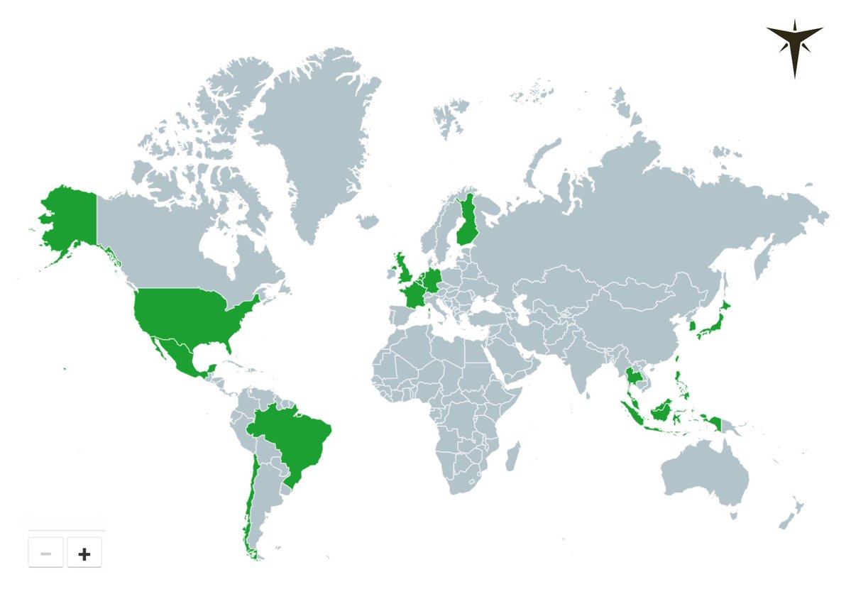 minzu525's tweet image. These are the countries where Taemin held concerts during his first World Tour. And that was just the first one!
Imagine how many more places he’ll visit in the future 🥹🩵