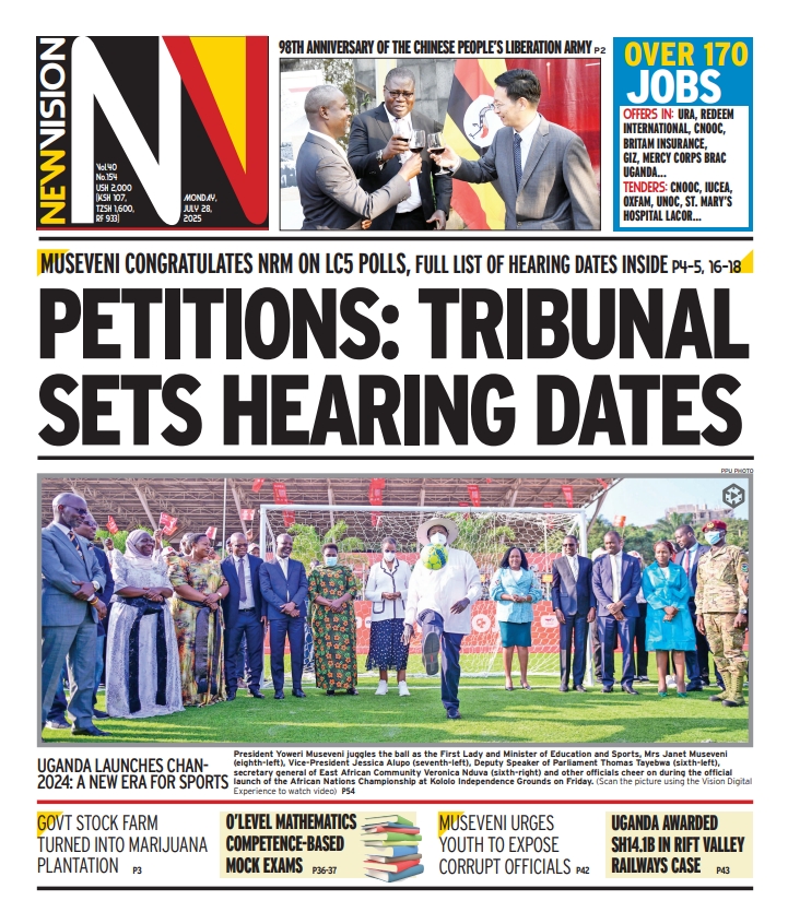 fmkabalega's tweet image. Get balanced news and top stories to keep you ahead and informed in today's New Vision and Bukedde newspapers.
Get a copy of the paper from your nearest vendor or read it online: epapers.visiongroup.co.ug
#KabalegafmUpdates