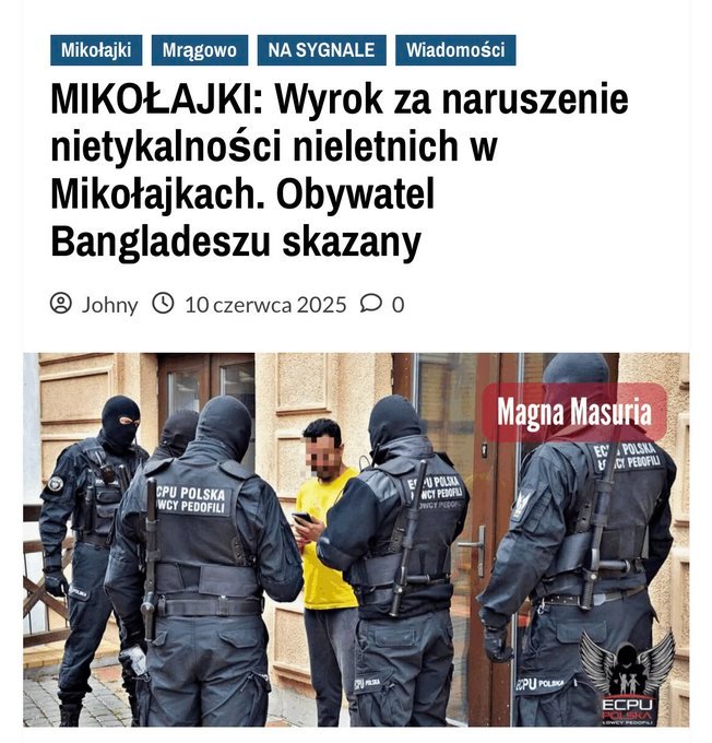 Próbę gwałtu przez Kenijczyka w Gdyni policja zakwalifikowała jako naruszenie nietykalności cielesnej.

Tak jak z Bengalczykiem z Mikołajek - nie molestował nieletnie dziewczyny, a "naruszył nietykalność"

To już schemat. Tak zaniża się statystyki przestępstw seksualnych.