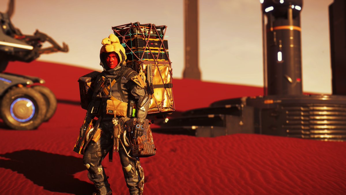 chiyoko60107's tweet image. 砂漠はこの格好でウロウロしがち🥳
#DeathStranding2 
#DS2Photomode 
#DS2