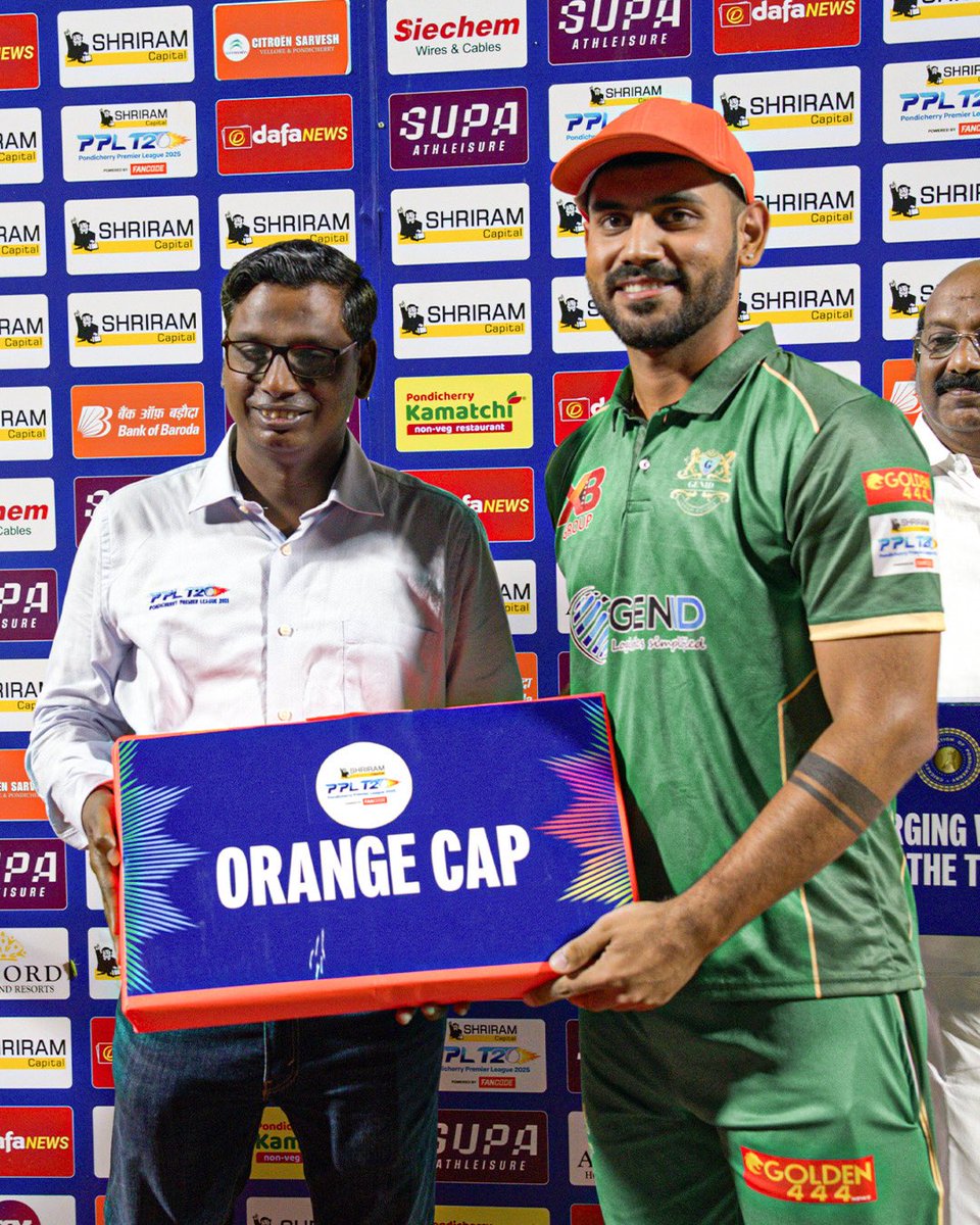 🔥 He ruled the run charts — and how!
Vedant Bhardwaj walks away with the Orange Cap!

#ShriramCapitalPPL #PPL2025 #PondicherryPremierLeague #PondicherryCricket