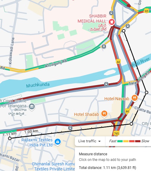 HYDTP's tweet image. #HYDTPinfo
#TrafficAlert
Due to heavy traffic, movements of vehicles are slow from Afzalgunj bus stop, Nayapool, Pista House, Madina, 94 bus stop towards High court gate No. 4 to City college.
#TrafficUpdate