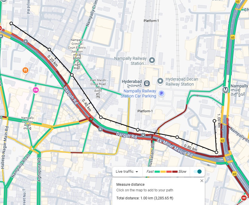 HYDTP's tweet image. #HYDTPinfo
#TrafficAlert
Due to heavy traffic, movements of vehicles are slow from Bazarghat, My Rose Cafe, Ek Minar, Nampally T Jn towards Nampally Rly Station.
#TrafficUpdate