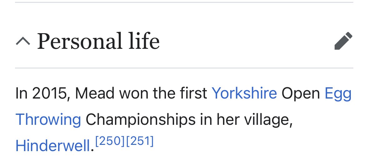 Beth Mead’s Wikipedia showing the sheer breadth of her sporting excellence 🥚🏆