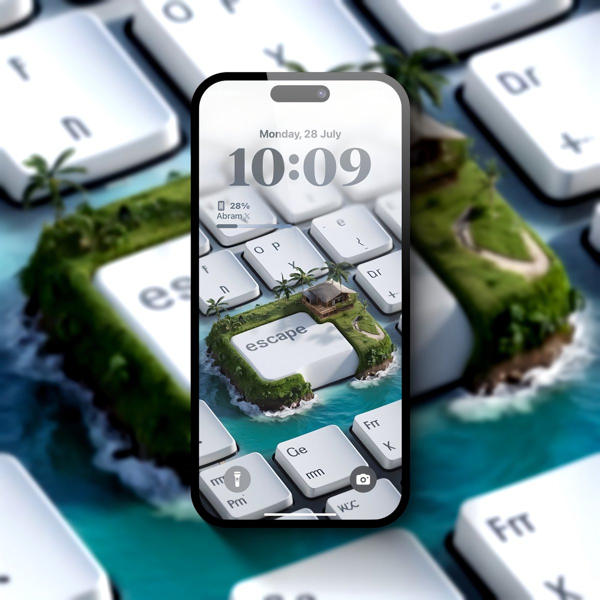 abram_ars's tweet image. Escape button lockscreen wallpaper 4k 🔥