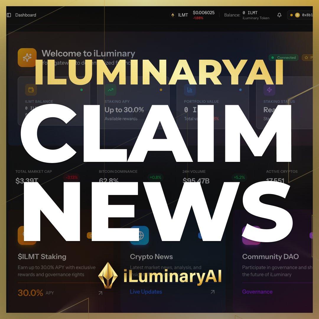 iLuminaryAI's tweet image. ILMT Claiming is Now Live on hub.iluminary.ai

We’re excited to announce that vested token claiming is officially open!

Eligible users can now access the Hub to claim $ILMT tokens with just a few clicks.

How to Claim:

1. Head to 
2. Connect your…