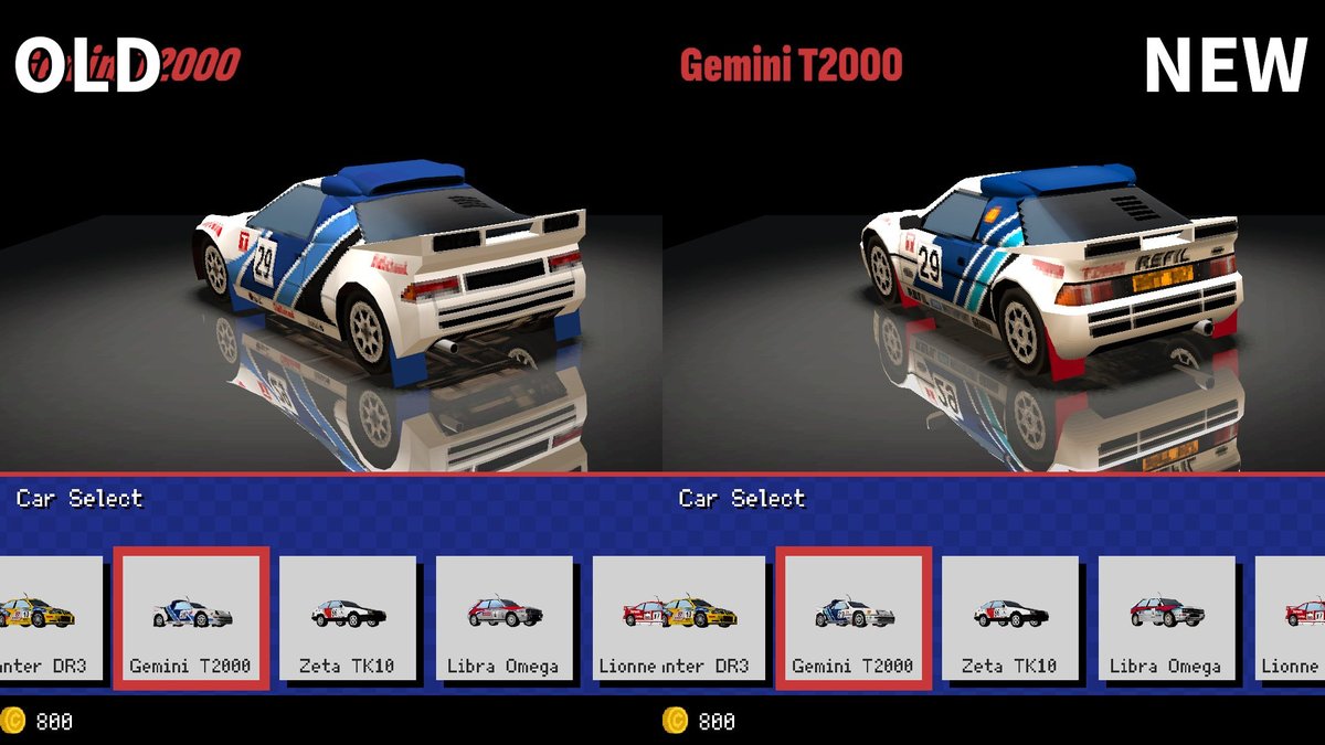 __silent_'s tweet image. Another Old School Rally car was re-enabled:
- Gemini T2000

I like the new model more, but it also went from a legally distinct RS200-like to a pretty accurate representation of one.