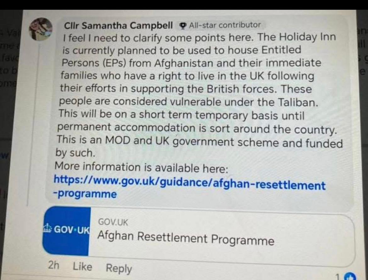 MOD move in Today

Afghan Refugees move in next Monday 

Check the flights into Cardiff Airport because Im told this is where they will probably fly into!