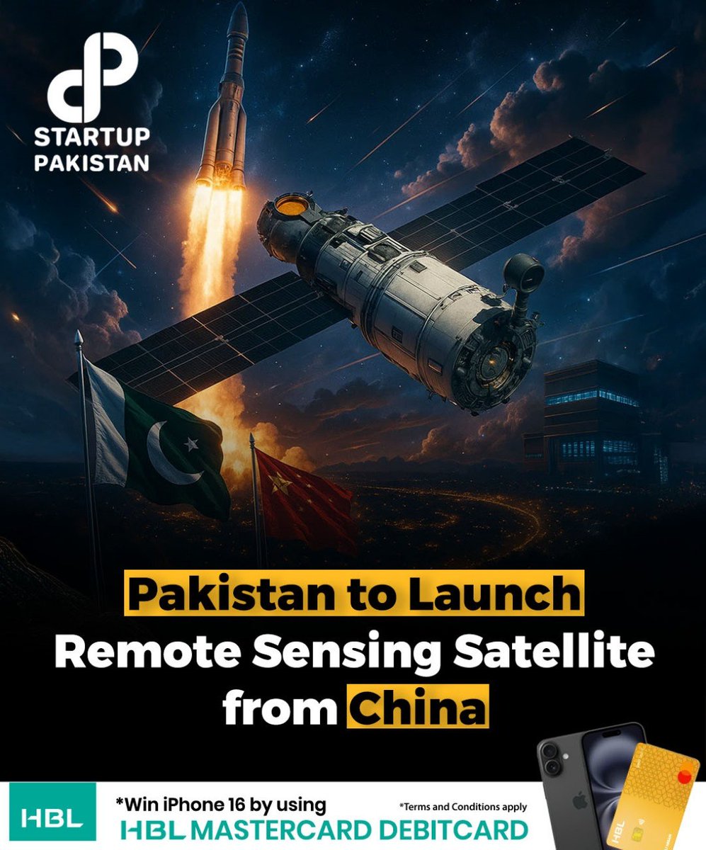 PakStartup's tweet image. Pakistan to Launch Remote Sensing Satellite from China

For More Details Visit: hbl.com/personal/cards…

Disclaimer: This campaign is solely by HBL. Startup Pakistan is not affiliated or responsible. For full details, visit HBL’s website or contact their customer service.