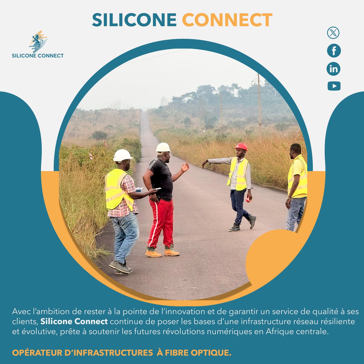 « Le projet #100pour100Fibre devient réalité grâce à l’engagement et au savoir-faire des équipes mobilisées pour accélérer le développement numérique du pays. »

#ChezMoiAuCongo #WeAreSiliconeConnect #FibreNationale #Backbone