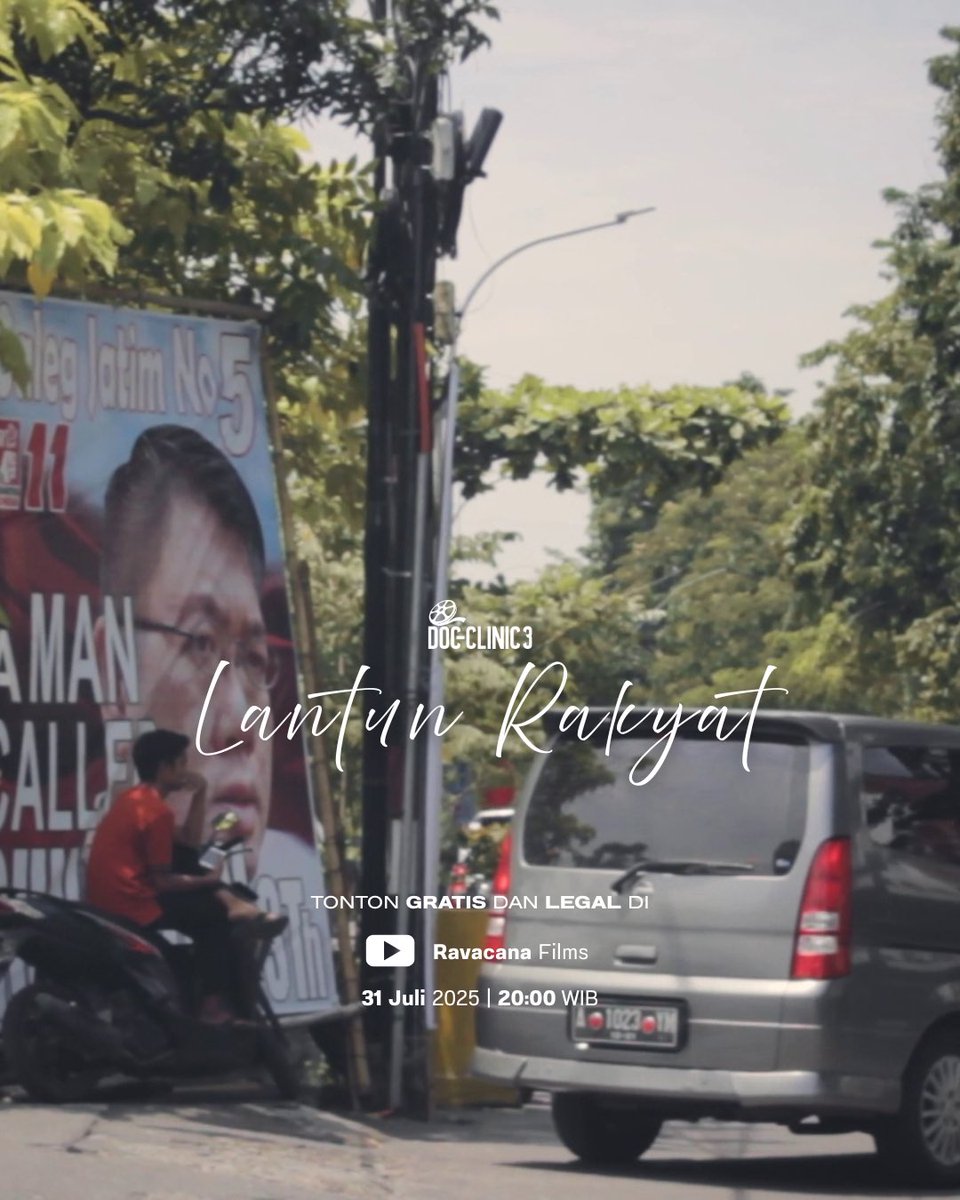Film pendek  Lantun Rakyat (2019) akan hadir di Youtube Ravacana Films pada 31 Juli 2025 pukul 20:00 WIB dalam program Ravacana &amp; Friends. Pasang reminder dan nyalakan notifikasi sekarang! ⏰ 📌🔥