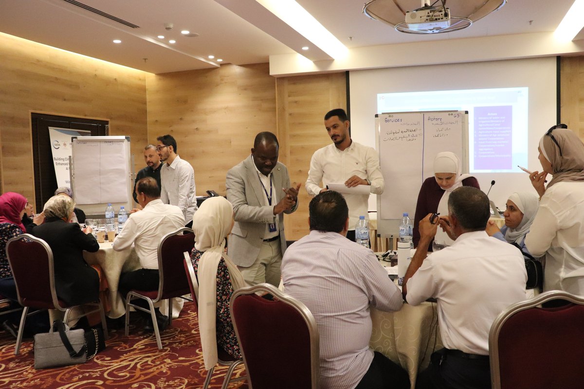 IUCN and IWMI held a Sustainability Workshop in Amman under the #AlMurunah project, with the presence of the UK Embassy in Jordan. Focusing on #WadiSeer, the workshop engaged key national actors to assess outcomes, responsibilities &amp; #Sustainability using a structured matrix.