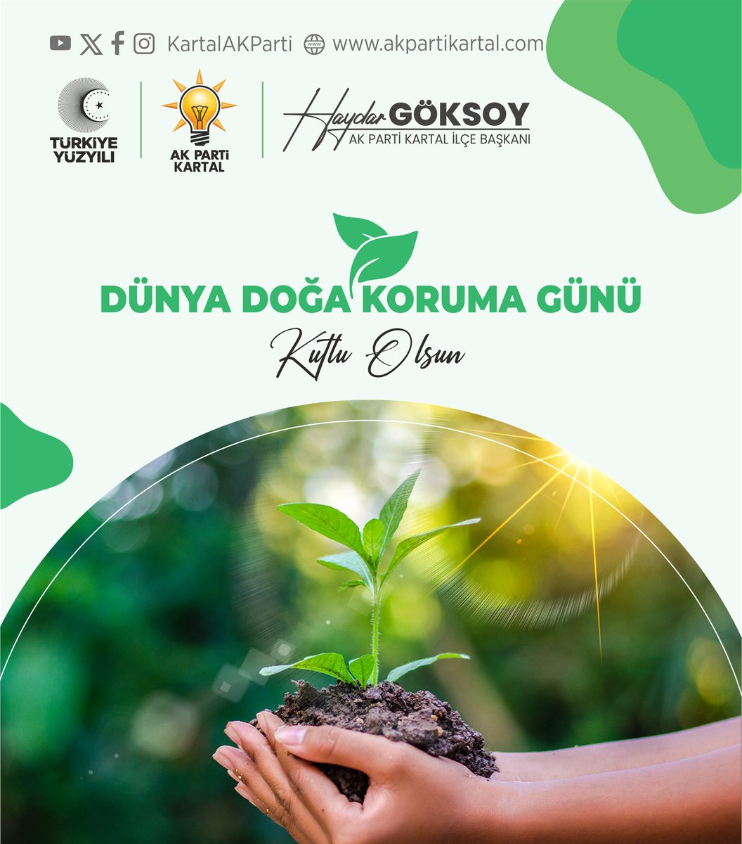 Doğa, bize emanet.
Sadece bugünü değil, yarını da düşünerek;
doğaya saygı duymak, çevreyi korumak ve gelecek nesillere yaşanabilir bir dünya bırakmak hepimizin sorumluluğudur.

Her fidan bir nefes, her bilinçli adım bir umuttur.
Doğamıza sahip çıkalım!

#HerMahallesiyle Kartal