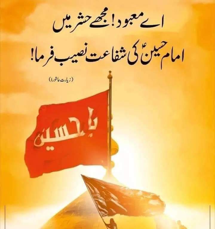 s_z_h_110's tweet image. اے معبود! مجھے محشر میں امام حسین کی شفاعت نصیب فرما.

(آمین)