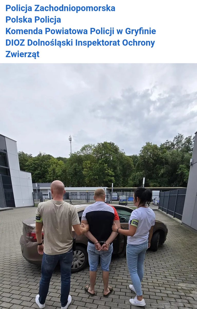 adam_to_ja's tweet image. To ten typ, który rzucił psem.
Przyjemnie widzieć go w kajdankach.
Brawa dla policji.👏