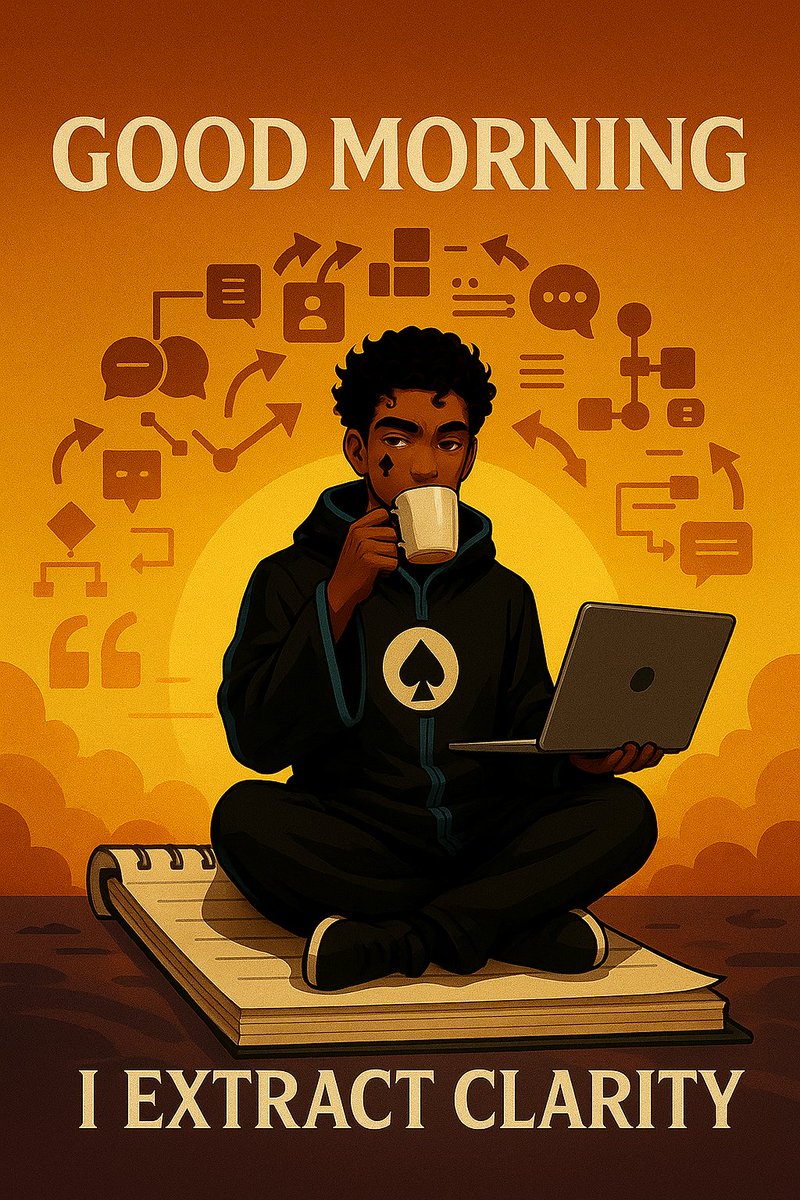 Mukhtaar1611's tweet image. I woke up and chose conversion.
☕ The coffee's hot.
🧠 The copy's hotter.
My to-do list didn’t stand a chance.
Good morning from your favorite pen-wielder. Let’s write a few worlds into shape today.