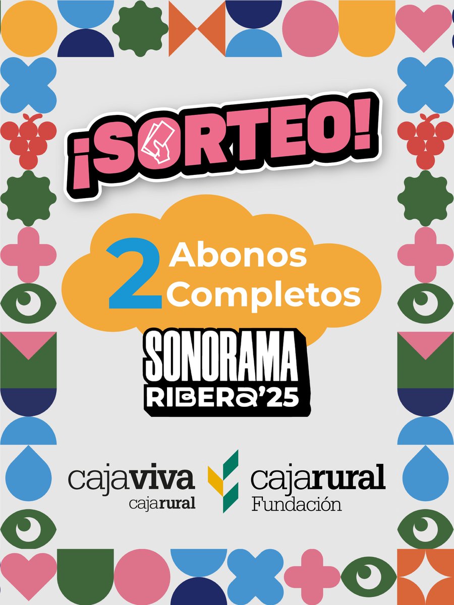 Fundación Caja Rural Burgos (@fundcajaruralbu) on Twitter photo ¡Atentos a nuestro #Instagram porque sorteamos 2 abonos completos para disfrutar del <a href="/sonoramaribera/">Sonorama Ribera</a> del 6 al 10 de Agosto en Aranda de Duero!
¡Síguenos que este mes viene cargado de sorpresas!
✅instagram.com/fundcajaruralb… ¡Atentos a nuestro #Instagram porque sorteamos 2 abonos completos para disfrutar del <a href="/sonoramaribera/">Sonorama Ribera</a> del 6 al 10 de Agosto en Aranda de Duero!
¡Síguenos que este mes viene cargado de sorpresas!
✅instagram.com/fundcajaruralb…