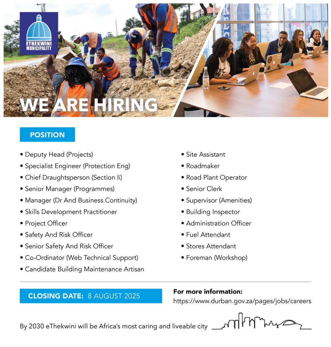 eThekwiniM's tweet image. #AmathubaEmisebenzi
#WeAreHiring