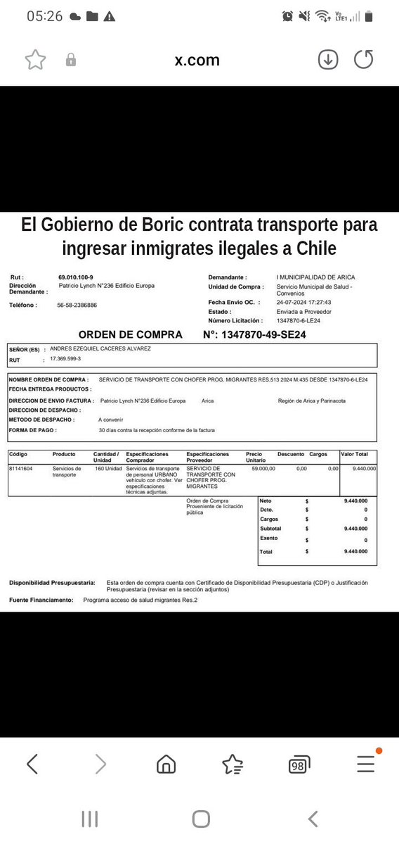 Iherreraa's tweet image. El gobierno de Boric usando la plata de todos los chilenos para transportar a los inmigrantes ilegales que llegan a Chile. Boric es el culpable de que estemos llenos de delincuentes caribeños