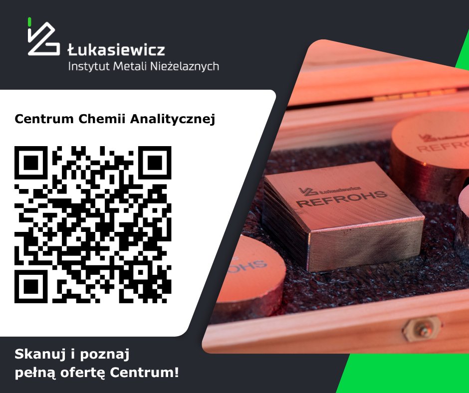 🧪 Centrum Chemii Analitycznej oferuje kompleksowe usługi analizy chemicznej: produkcję wzorców i materiałów odniesienia, analizy z wykorzystaniem nowoczesnych technik (XRF, AAS, ICP-MS, HPLC),  współpracę z przemysłem oraz szkolenia. Certyfikaty ISO/IEC 17025 i ISO 17034.
