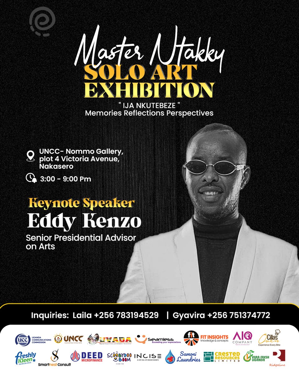 We’re honoured to have Eddy Kenzo, Senior Presidential Advisor on Arts, as the Keynote Speaker at IJA NKUTEBEZE.

A voice for the creative industry. A story of resilience.
Join the movement — where art meets purpose.
🎫 Book your ticket now: bit.ly/3FIPU4F