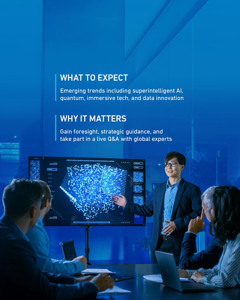 dcorg's tweet image. What’s reshaping the global digital economy in the next 3–5 years?
Here are the transformative trends to watch out for:
🔵 Autonomous systems at scale
🔵 New types of data
🔵 Immersive hybrid experiences
🔵 Quantum breakthroughs
🔵 Digital safety and inclusion
🔵 Governance…