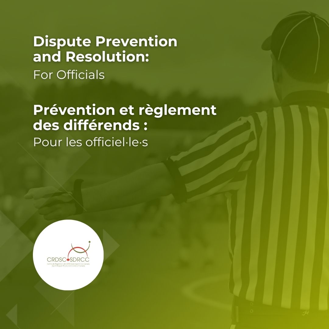 There are several situations that may arise during your career as an official that can lead to misunderstandings, disagreements, or disputes. 🧐

Check out our dispute prevention and resolution guide for officials: bit.ly/3RiW2Tk