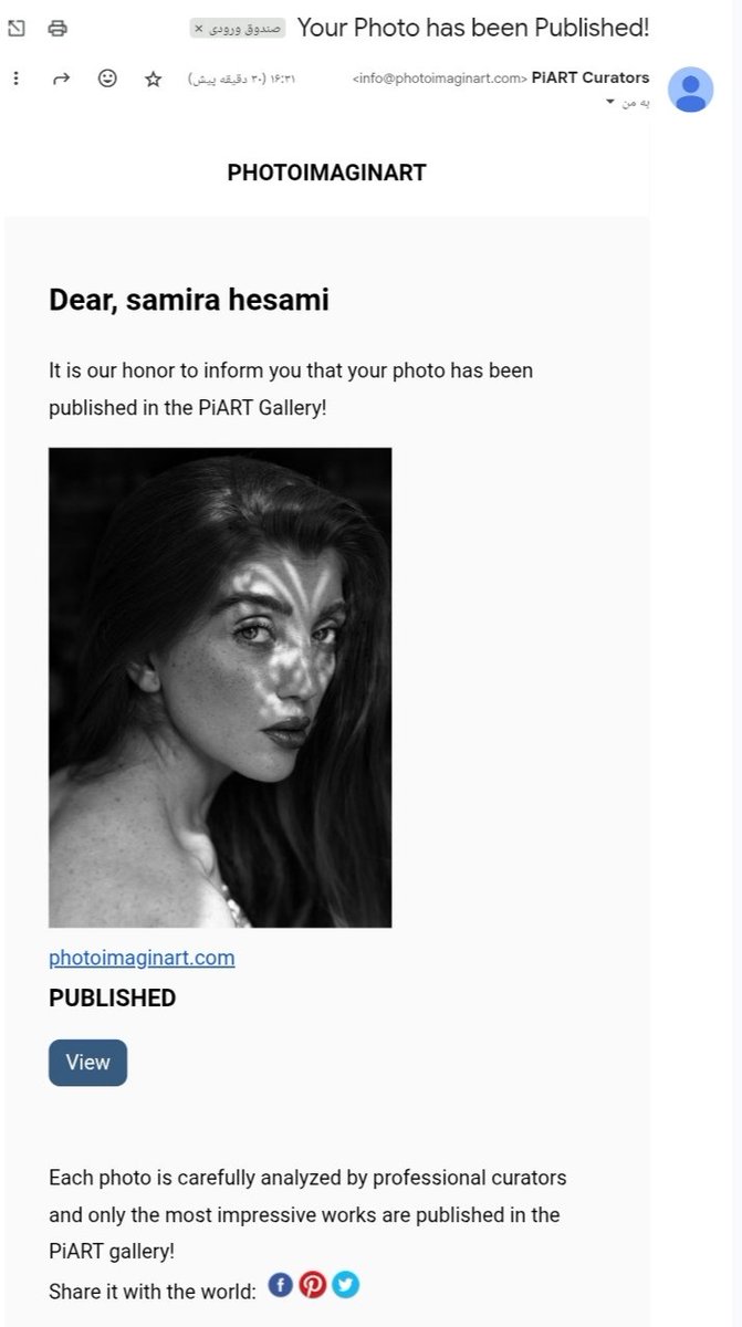 samirahesami's tweet image. Thrilled to share that this photo has been curated and published in the PiART Gallery.
You can still collect it on Objkt (10 tez, 9 editions left).
Thank you for supporting independent artists! 🙏
#Photography #NFTCommunity #PiART #Objkt

objkt.com/tokens/KT1VRSa…
