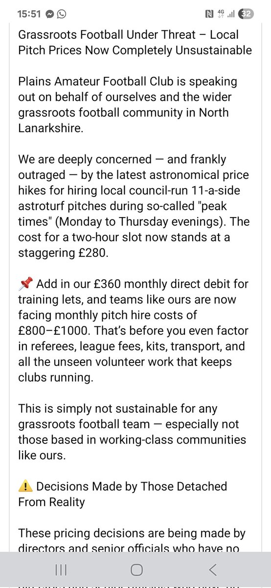 Daylight robbery from <a href="/nlcpeople/">NorthLanCouncil</a> disgusting to be charging boys those prices for a game of football😡

<a href="/L1veAtTheAmmys/">Live At The Ammys</a> <a href="/scottish_aff/">AmateurFixturesResultsSCO</a>