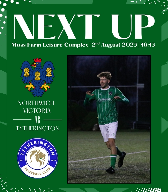 NorthwichVictoriaU21’s (@nvfc_u21s) on Twitter photo 𝗡𝗘𝗫𝗧 𝗨𝗣 - 𝘛𝘺𝘵𝘩𝘦𝘳𝘪𝘯𝘨𝘵𝘰𝘯 𝘍𝘊
It's finally time we make our <a href="/CheshireFL/">Cheshire Football League ⚽️</a> debut, and we're up against <a href="/TytheringtonFC/">Tytherington FC</a>. Come on down and support us.
🆚 | Tytherington FC
📅 | 2nd August 2025
⏰ | 16:15 KO
🏠 | Moss Farm, CW8 4BG
🏆 | Cheshire Football League 𝗡𝗘𝗫𝗧 𝗨𝗣 - 𝘛𝘺𝘵𝘩𝘦𝘳𝘪𝘯𝘨𝘵𝘰𝘯 𝘍𝘊
It's finally time we make our <a href="/CheshireFL/">Cheshire Football League ⚽️</a> debut, and we're up against <a href="/TytheringtonFC/">Tytherington FC</a>. Come on down and support us.
🆚 | Tytherington FC
📅 | 2nd August 2025
⏰ | 16:15 KO
🏠 | Moss Farm, CW8 4BG
🏆 | Cheshire Football League