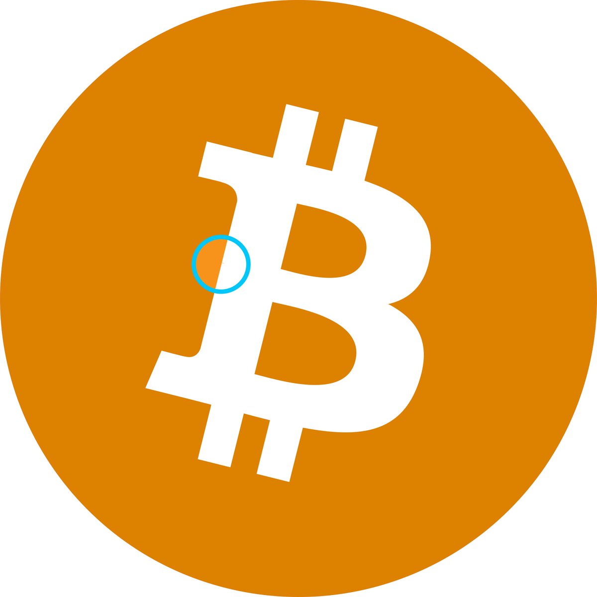 YUKASxyz's tweet image. Fun fact:
Did you know there's a blemish on the official Bitcoin logo?