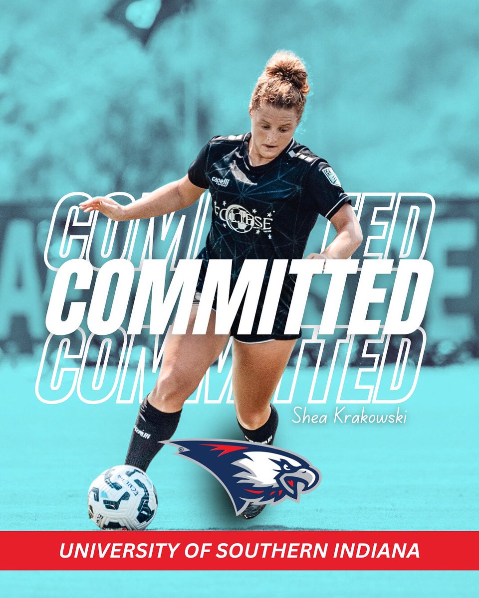 𝑪𝒐𝒎𝒎𝒊𝒕𝒕𝒆𝒅

Eclipse Select Class of 2026, 2008 @ecnlgirls <a href="/SheaKrakowski/">Shea Krakowski 2026</a> is taking her talents to @usi_wsoc 🔵🔴

⚽️ NCAA DI 

Congratulations, Shea 🙌🏼 Eclipse is so proud of you!

@ecnlgirls @imyouthsoccer 

#TheEclipseNation | #classof2026 #D1 #gousieagles #usiwsoc
