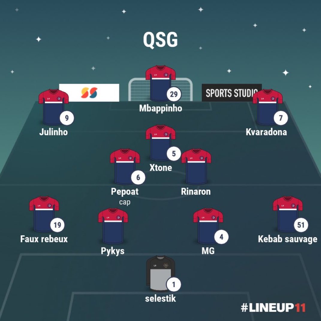 🔴🔵 Le 11 du QSG pour affronter la Puventus.

~ @QSG_PL